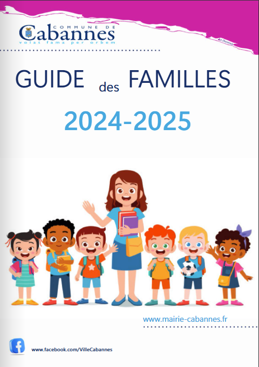 Capture Guide des familles 24-25 Page couverture Guide des Familles 2024-2025 de Cabannes